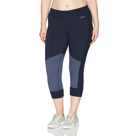 Calvin Klein Pants - Calvin Klein Womens Performance Plus Size Colorblocked Capri Leggings 2X
